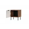 Mesa de cabeceira Cama Meble ALMERA 50x42x44 cm, 2 unid., nogueira/cashmere, MDF e aglomerado