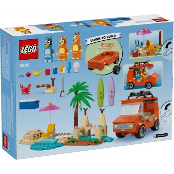 LEGO Bluey Carro Azul Passeio em Família 11202 — conjunto de jogo para brincadeira imaginativa