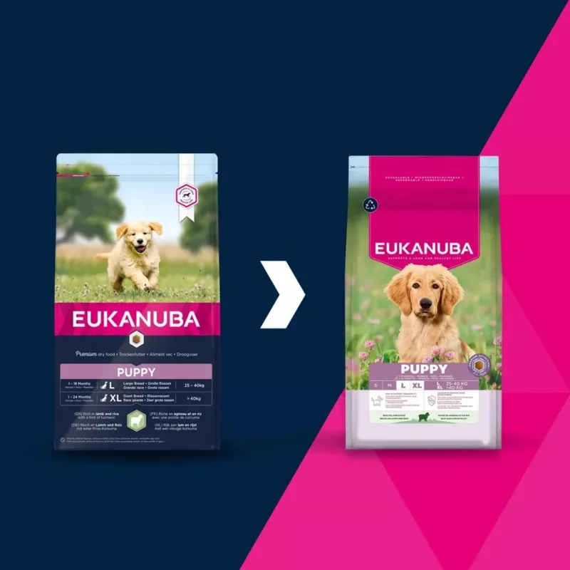 EUKANUBA Puppy L XL rico em borrego e arroz - Alimento seco para cães - 12kg