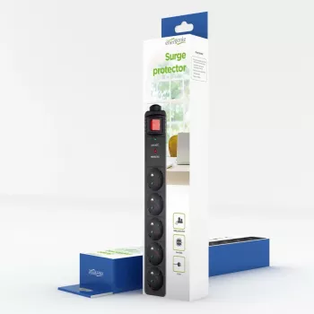 EnerGenie SPF5-C-5 Proteção contra sobretensões 5 tomadas AC 250 V 1,5 m Preto