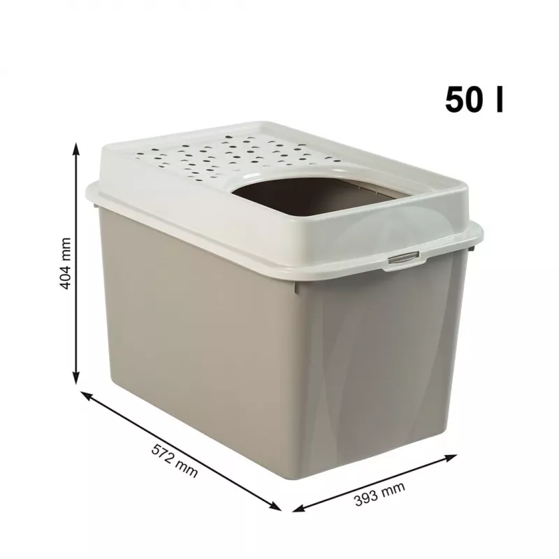 Rotho Berty Eco caixa de areia para gatos, cappuccino