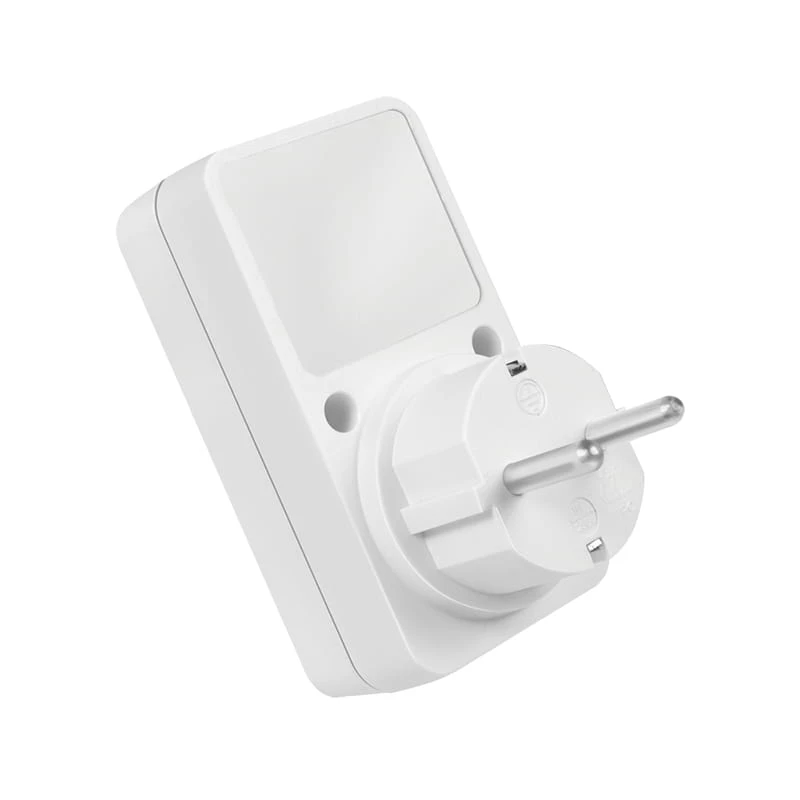LogiLink PA0263 Ficha adaptadora com sensor crepuscular, branco, tipo F