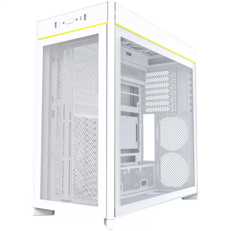 Caixa de computador Montech HS01 Tempered Glass ATX branco