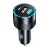 Carregador de automóvel Choetech TC0011 130W 2x USB C 1x USB A (preto)