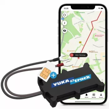 Rastreador GPS KSIX Yukatrack easyWire — rastreador GPS universal, preto, 63 g, 92,5×57,6 mm