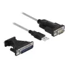 Adaptador DeLOCK USB 2.0 Type-A para série RS-232 D-Sub 9 + D-Sub 25