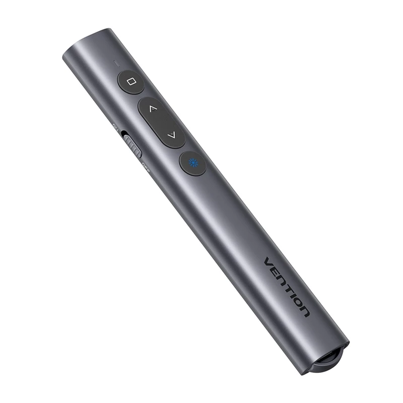 Ponteiro laser sem fios Vention KQIH0 – laser vermelho, alcance máximo 50 m, interface USB, caixa leve em PVC