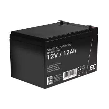 Bateria AGM Green Cell 12V 12Ah – chumbo-ácido selada (VRLA), 151×98×95 mm, 3,3 kg