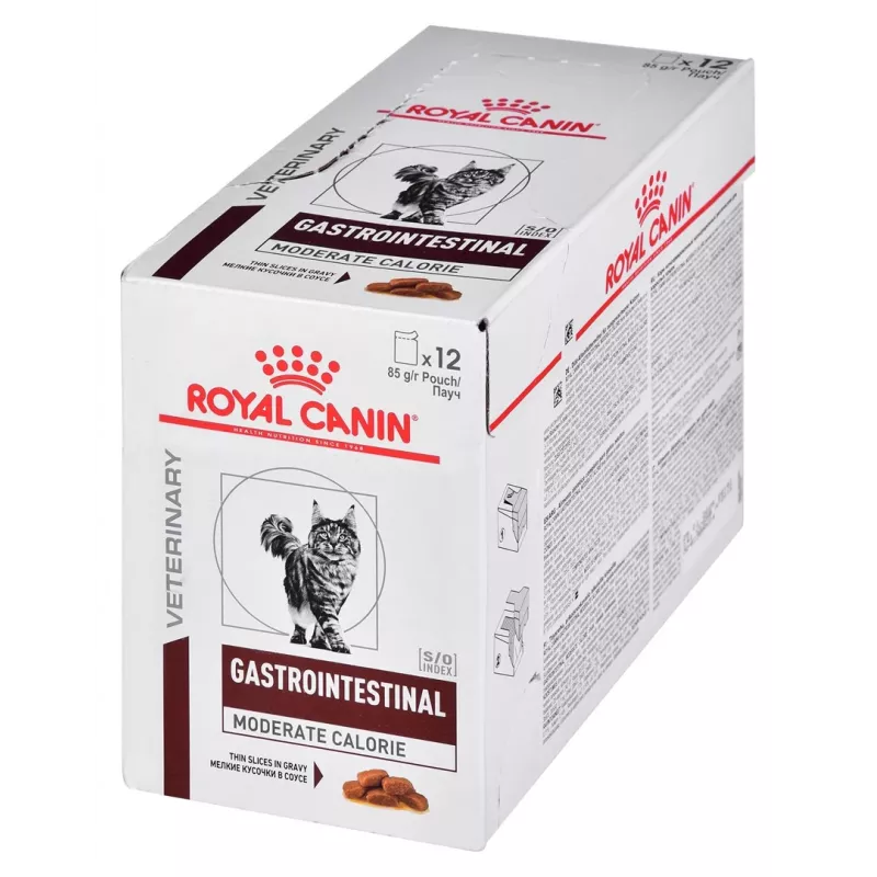 Royal Canin Gastrointestinal Moderate Calorie alimento húmido para gatos, 12 x 85 g