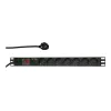 Proteção contra sobretensão LogiLink PDU7C01 preto 7 saídas AC 230 V 2 m