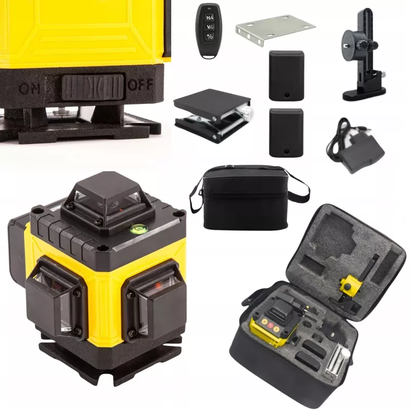 Extralink Nível laser de linhas cruzadas conjunto 4D com tripé
