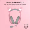 Razer Kraken Kitty V2 RZ04-04730200-R3M1 auscultadores gaming com fio, USB-A, microfone, drivers de 40 mm, Quartz Pink