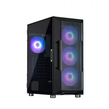 Caixa de computador Zalman I3 NEO ARGB preta Midi Tower