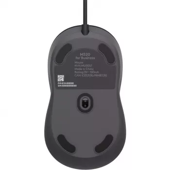 Logitech Signature Wired M520 for Business Rato ótico com fio USB-C Plug-and-Play Windows/Mac/Chrome/PC/laptops - Grafite