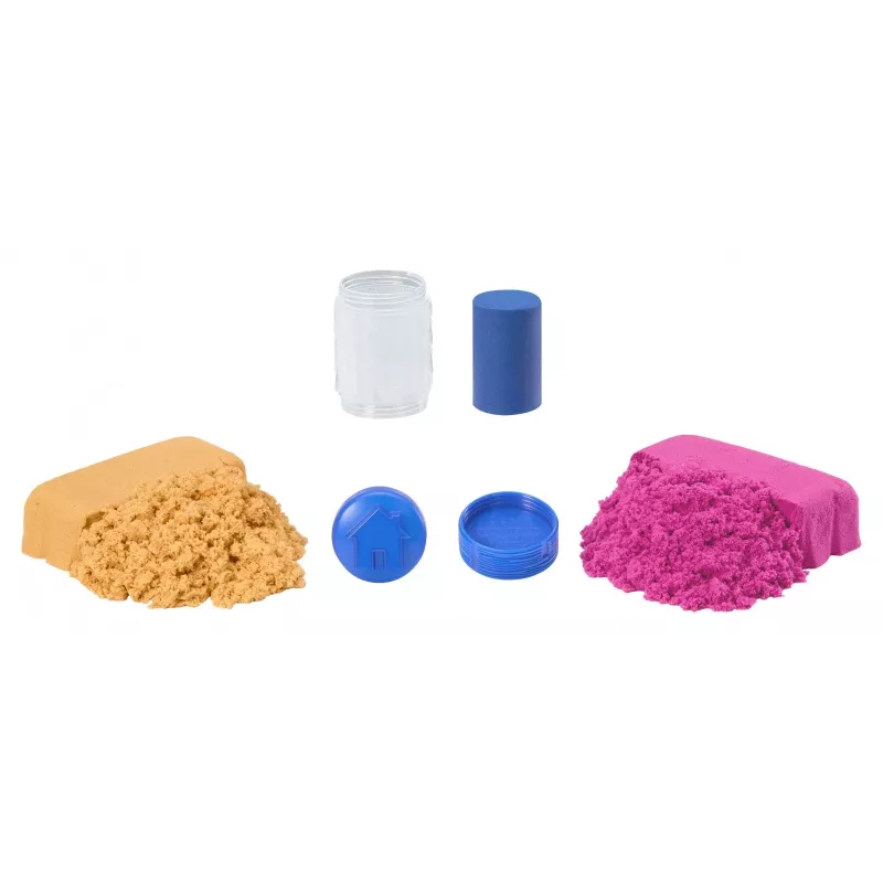 Areia cinética Wonder Factory Never Dry Sand Bag, laranja vermelho
