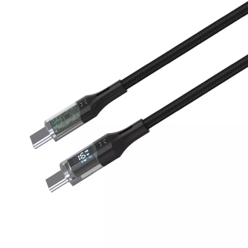 Cabo USB-C/USB-C com display FIXED, suporte PD, 2m, USB 2.0, 100W | FIXDD-CC2-BK