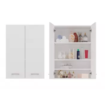Armário de casa de banho Topeshop POLA MINI DD branco branco