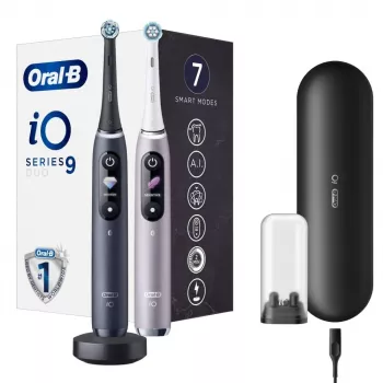 Escova de dentes Oral-B iO Series 9 Duo 2 unid. Preto Onyx/Rosa Quartzo
