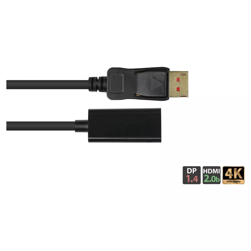 Good Connections adaptador DisplayPort 1.4 macho para HDMI 2.0b fêmea 4K @60Hz aprox. 20cm