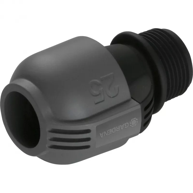 Conector para sistema de aspersão 25 mm > 1, conector preto/cinzento