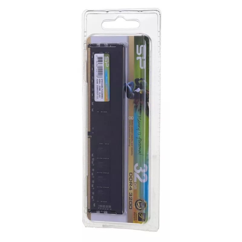 Memória RAM SILICON POWER DDR4 UDIMM 3200 MHz CL22 32 GB (SP032GBLFU320X02) preta