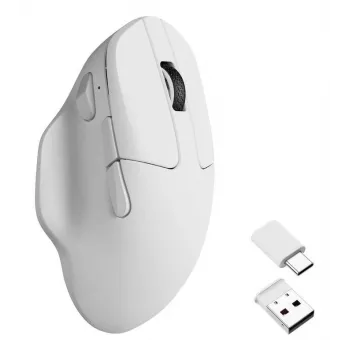 Rato ótico sem fios ambidestro Keychron M7-A24 30000 DPI RF sem fios Bluetooth USB-C branco