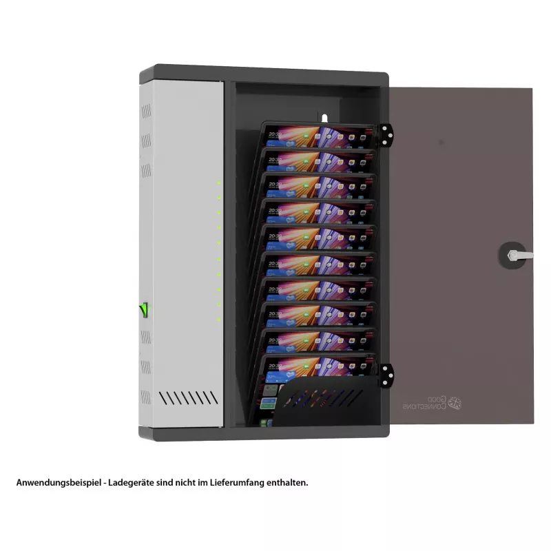 Good Connections armário de carregamento de parede para 11 dispositivos, USB-C, porta 30W