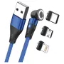 Cabo USB RealPower MagneticCharge3 1 m USB A Azul Carregamento rápido Transferência de dados