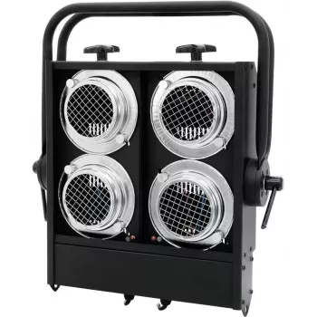 Blinder halogéneo EUROLITE Audience Blinder 4×PAR-36 preto — blinder de palco de 4 lâmpadas