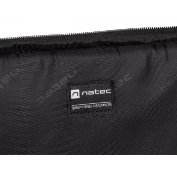 Pasta NATEC Beira 39,6 cm (15,6 polegadas) — poliéster, 1 compartimento principal, alça de ombro, preto