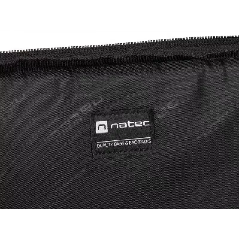 Pasta NATEC Beira 39,6 cm (15,6 polegadas) — poliéster, 1 compartimento principal, alça de ombro, preto