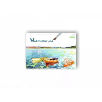 Bloco de aguarela SMLT A4 200 g/m² colado, tamanho A4, papel de aguarela 200 g/m²