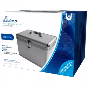 Caixa MediaRange BOX75 para 200 discos prateado