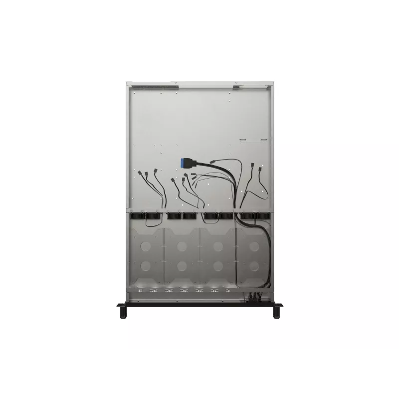 Caixa rack Lanberg SC01-6501-12B 1U preto 8 ventoinhas HDD SSD