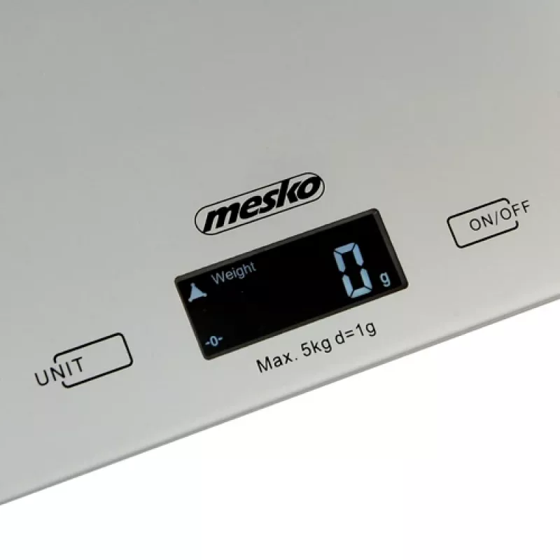 Mesko | Balança de cozinha | MS 3145 | Capacidade máxima 5 kg | Divisão 1 g | Tipo de visor LCD | prateado