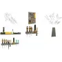 Conjunto de ganchos allit StorePlus Flex M 40,60 cm 16 polegadas ganchos de armazenamento cromados para montagem na parede