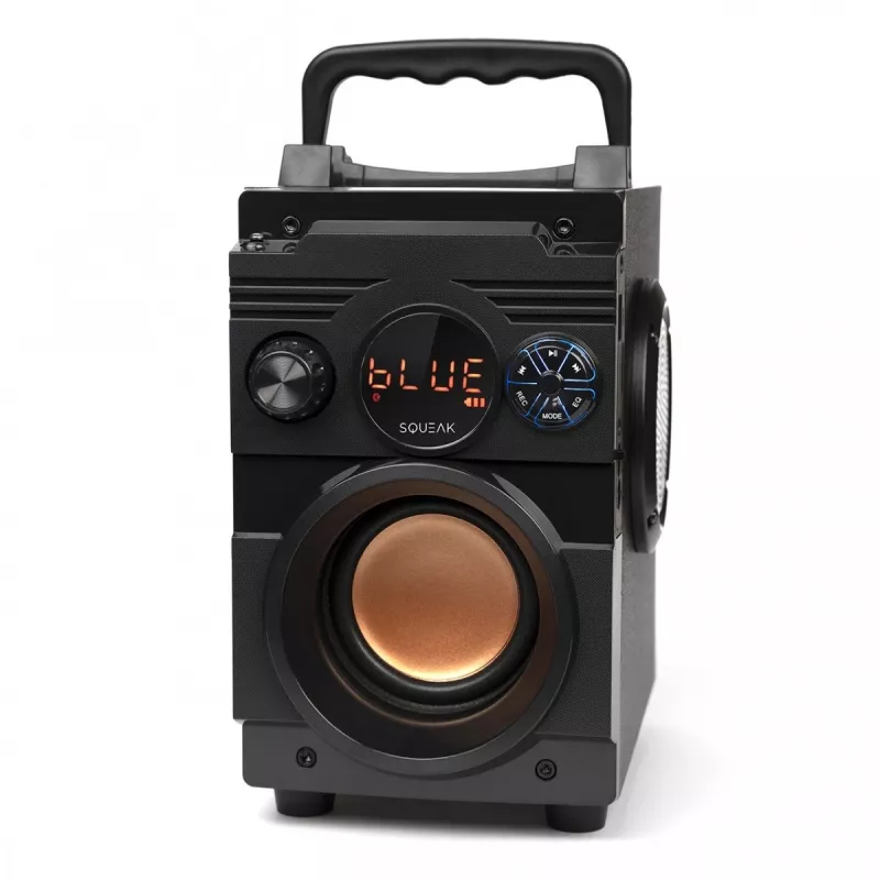 Altifalante Bluetooth 5.1 Squeak Bassblaster, rádio FM, leitor MP3 SQ1001