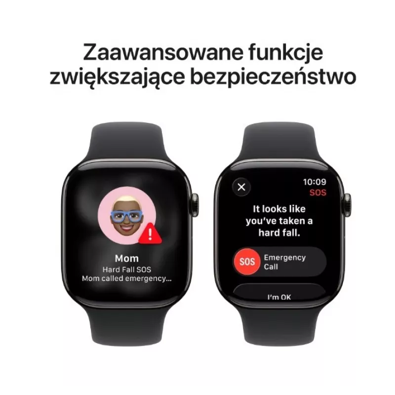 Smartwatch Apple Watch Series 11 GPS + Cellular 42mm Caixa de titânio sideral com bracelete desportiva preta S/M