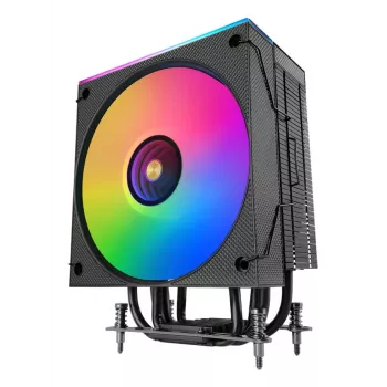Arrefecedor de ar TACENS Mars Gaming MCPU-LCD, ventoinha de 120 mm, TDP 300 W, compatível com LGA1700/1200/115x/1366 e AM4/AM5, preto