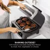 Fritadeira de ar quente Ninja DG551EU aparelho individual 3,8 L autónomo 1760 W fritadeira de ar quente preto, prateado