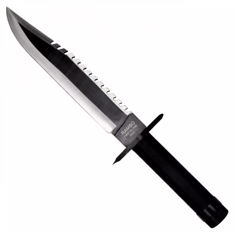 Cinema Classic Rambo I CC-H1 faca grande com bainha de couro, 360 mm, preta