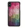 Capa de proteção iKins para iPhone XS Max – design de flores aquáticas, preta