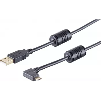 Cabo USB S/CONN 13-10001 USB 2.0 1 m preto