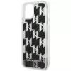 Karl Lagerfeld KLHCP14MLMNMK iPhone 14 Plus 6.7 capa rígida preto / preto Liquid Glitter Monogram