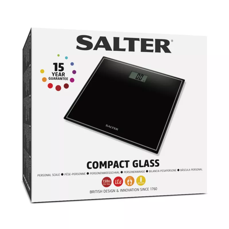 Balança de pessoa eletrónica compacta Salter 9207 BCFEU12 - preta