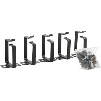 Anel de gestão de cabos LOGON RAO120BL preto alumínio 44x60x44mm