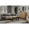 Mesa de centro top e shop Modern 90×58×50 cm, estrutura antracite, prateleiras em carvalho Artisan mate