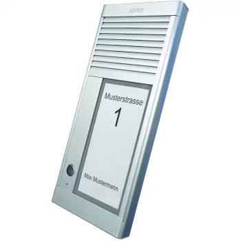 AGFEO DoorSpeak 1, Com fios, IP33, Alumínio, Alumínio, Parede, 115 mm