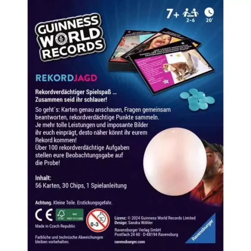 Guinness World Records - Rekordjagd, jogo de cartas