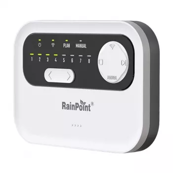 Controlador de rega RainPoint HIC801W WiFi — programador de rega de 8 zonas, conectividade Wi‑Fi